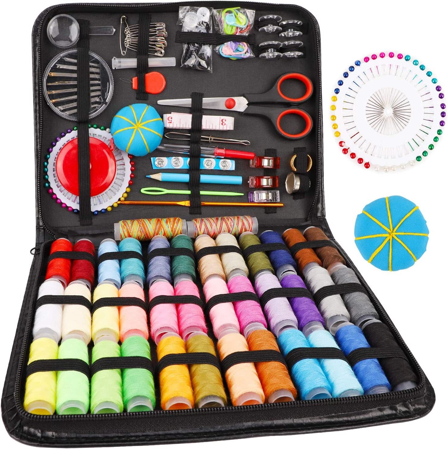 184pcs Portable Sewing Kit Gifts with Case for Grandma Mom Kids